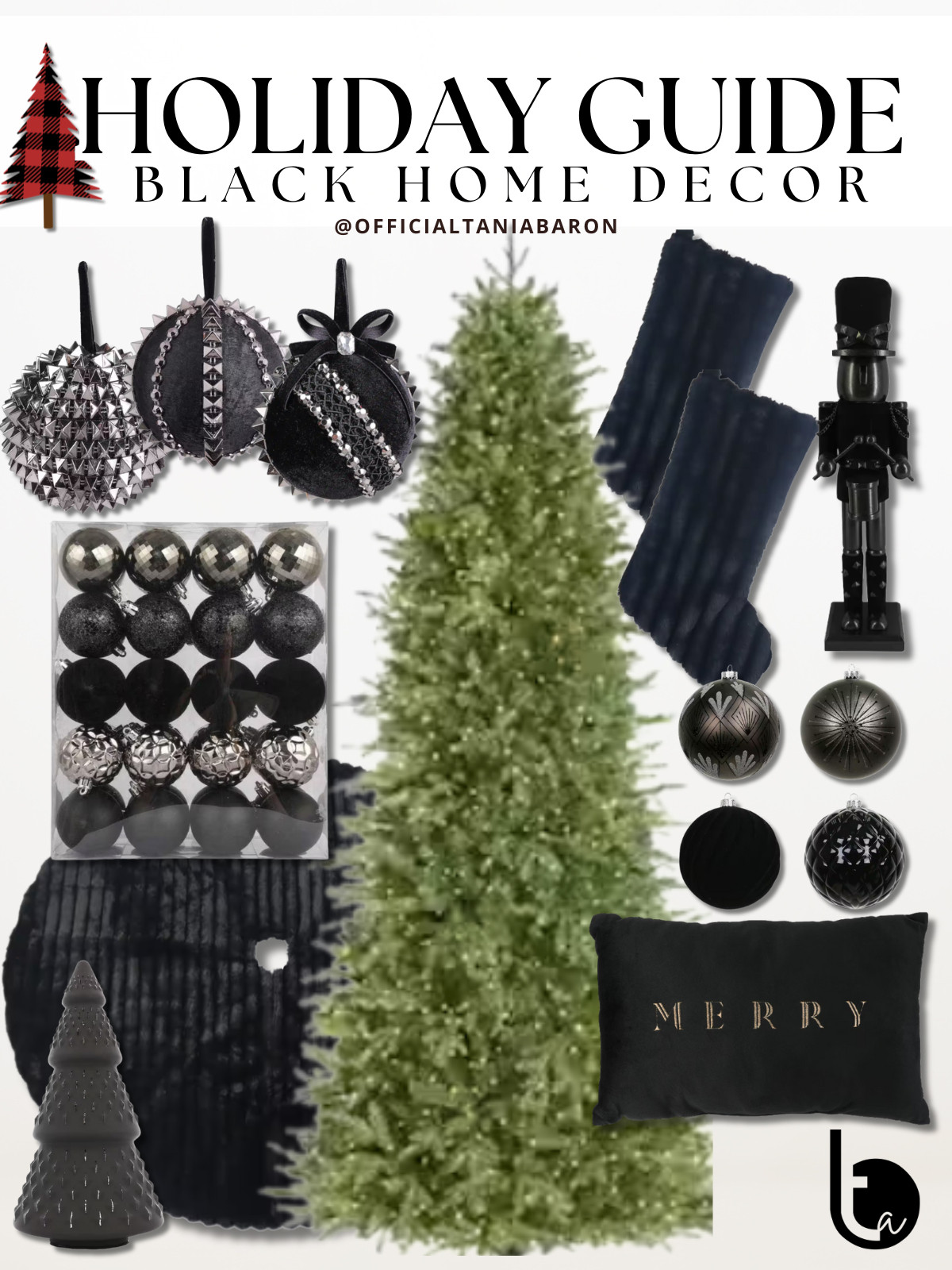 Moody black holiday decor. 

 #LTKHoliday #LTKSeasonal #LTKHome