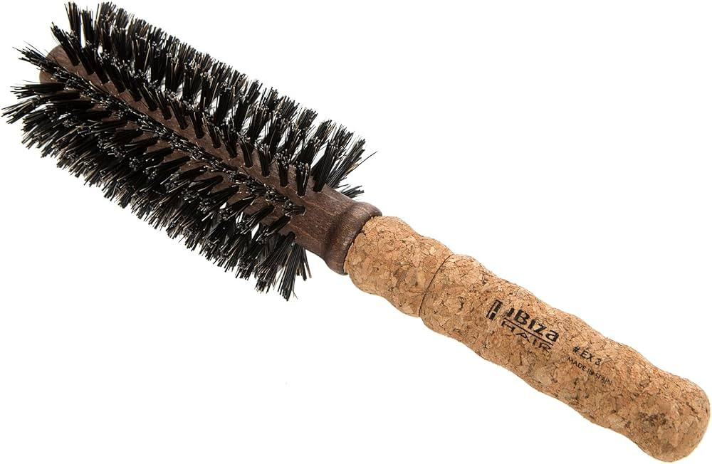 Ibiza Hair Round Boar Bristle Brush (EX Series) | Lightweight with Reinforced Bristles & Cork Han... | Amazon (US)