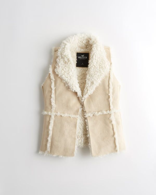 Women's Faux Shearling Vest | Women's Jackets & Coats | HollisterCo.com | Hollister (US)