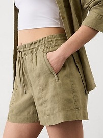 Retreat Linen Mid Rise Short | Athleta | Athleta