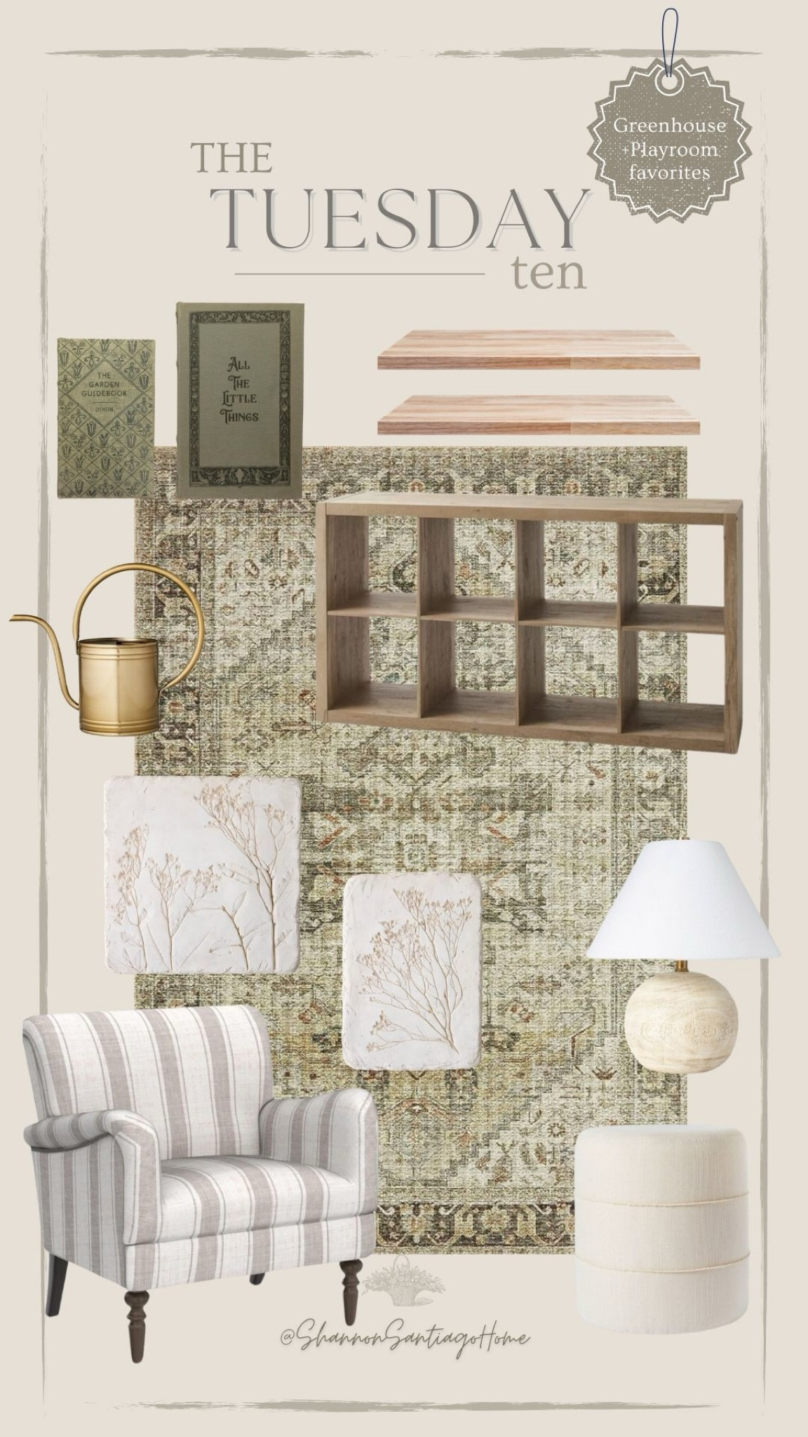 Tuesday 10, playroom decor, green room inspo, budget decor, budget finds, organic room, nature inspired room, playroom style 