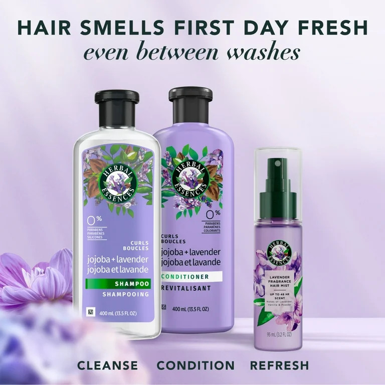 Herbal Essences Lavender Perfume Fragrance Hair Spray, Jojoba Oil and Lavender, 3.2oz | Walmart (US)