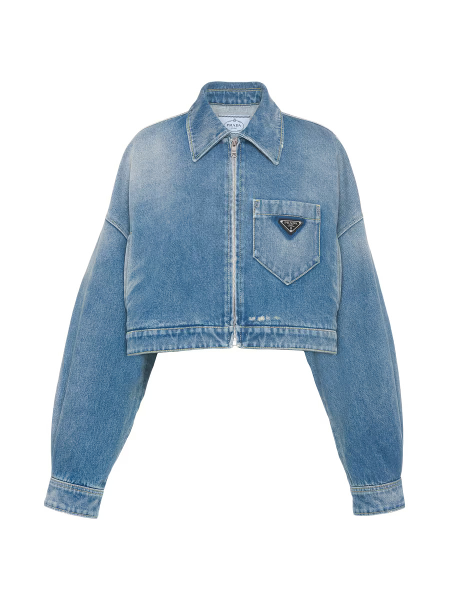 Cropped Organic Denim Jacket | Saks Fifth Avenue