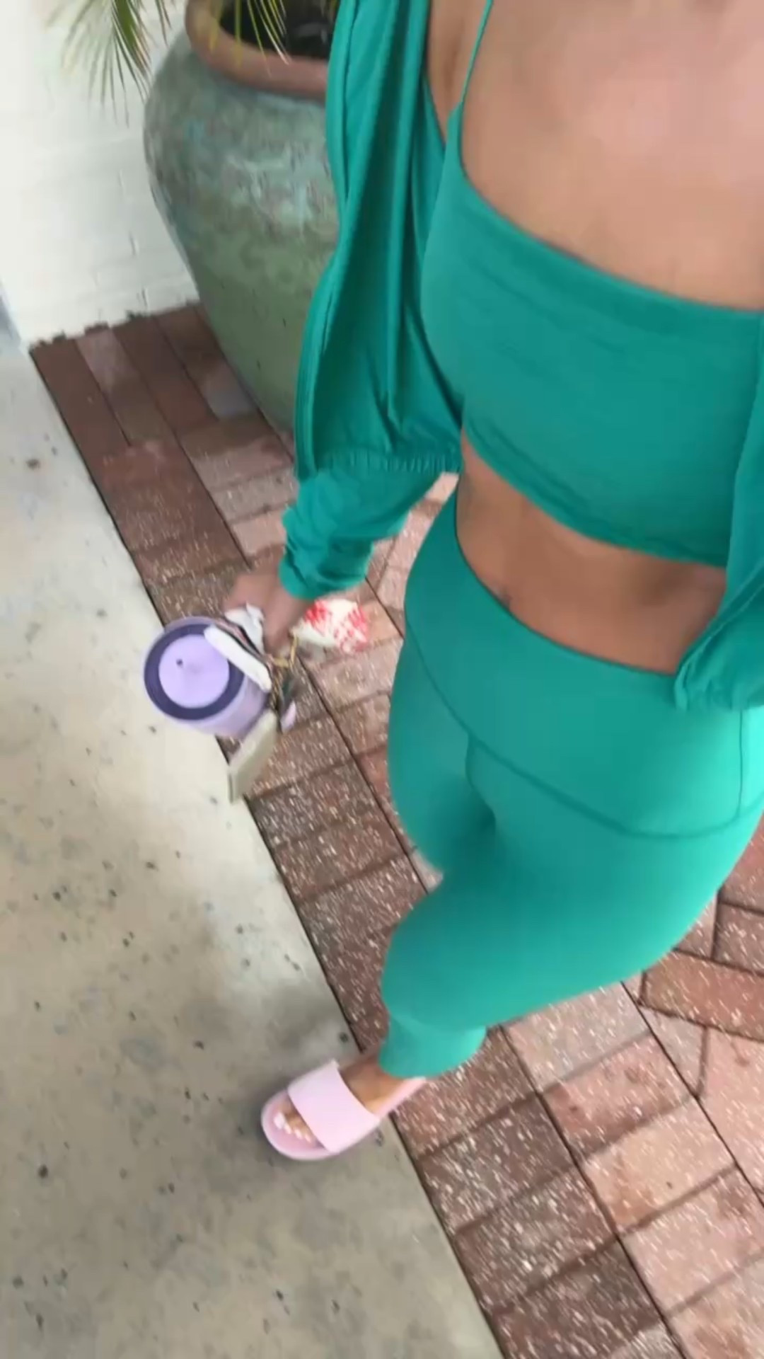 Alo airlift leggings in XXS. Alo sports bra in XXS. Alo Cropped Breezy Full-Zip Hoodie in XXS. Pure Barre outfit. Yoga outfit. Matching workout set. Lululemon slides are TTS. Brumate era 40 oz in lavender. 


#LTKActive #LTKShoeCrush #LTKPetite