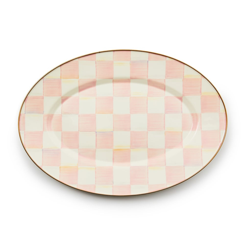 Rosy Check Small Oval Platter | MacKenzie-Childs