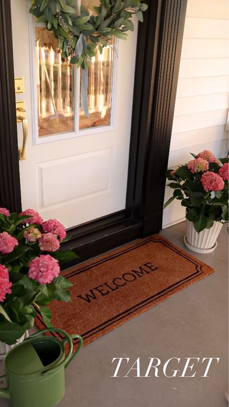 Spring and summer front porch ideas
Welcome doormat
Front door wreath 
Scalloped edge flower pots
Watering can

@Target #Target #TargetPartner @TargetStyle

#LTKSaleAlert #LTKFindsUnder100 #LTKFindsUnder50