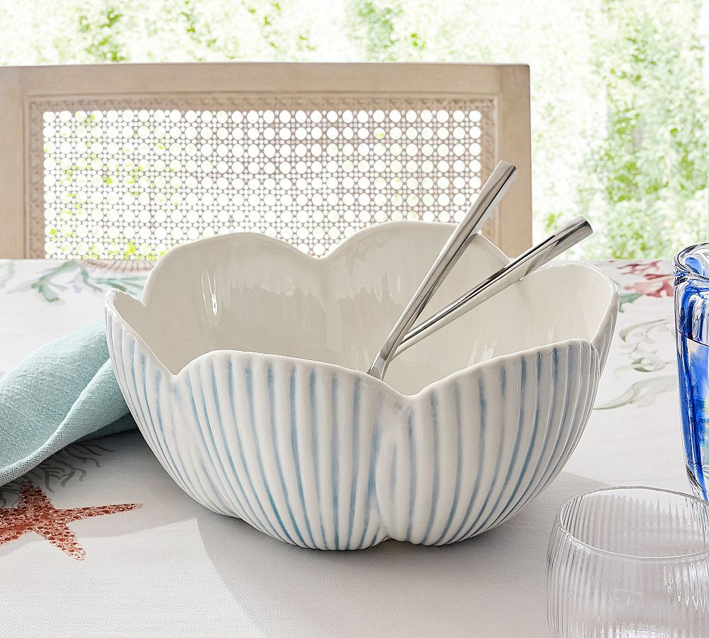 Enchanted Sea Figural Stoneware Serving Bowl | Pottery Barn (US)