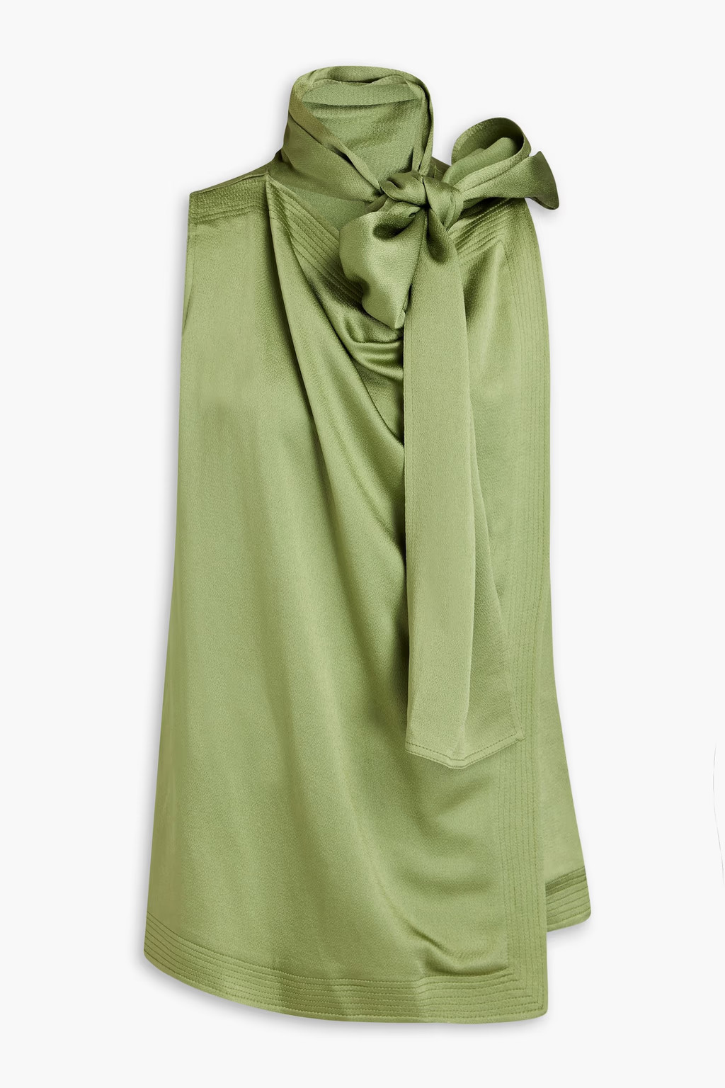 Draped satin-crepe top | The Outnet (US and CA)