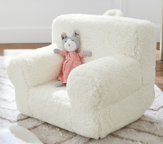 My First Cream Sherpa Anywhere Chair® | Pottery Barn Kids