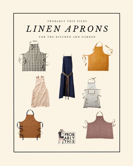 Aprons that look chic and will save your clothing!!! Our favorites from all over: Food52, Amazon, Etsy, Hedley & Bennett, and more 👨🏻‍🍳