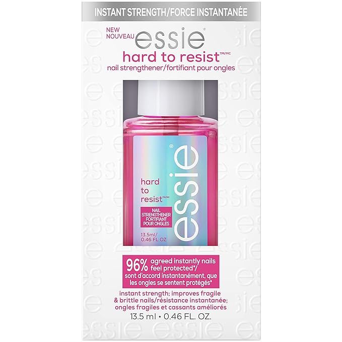 essie Nail Care, 8-Free Vegan, Hard To Resist Nail Strengthener, Glow and Shine, pink tint, 0.46 ... | Amazon (US)