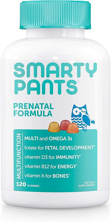 SmartyPants Prenatal Formula Daily Gummy Multivitamin: Vitamin C, D3, & Zinc for Immunity, Gluten... | Amazon (US)