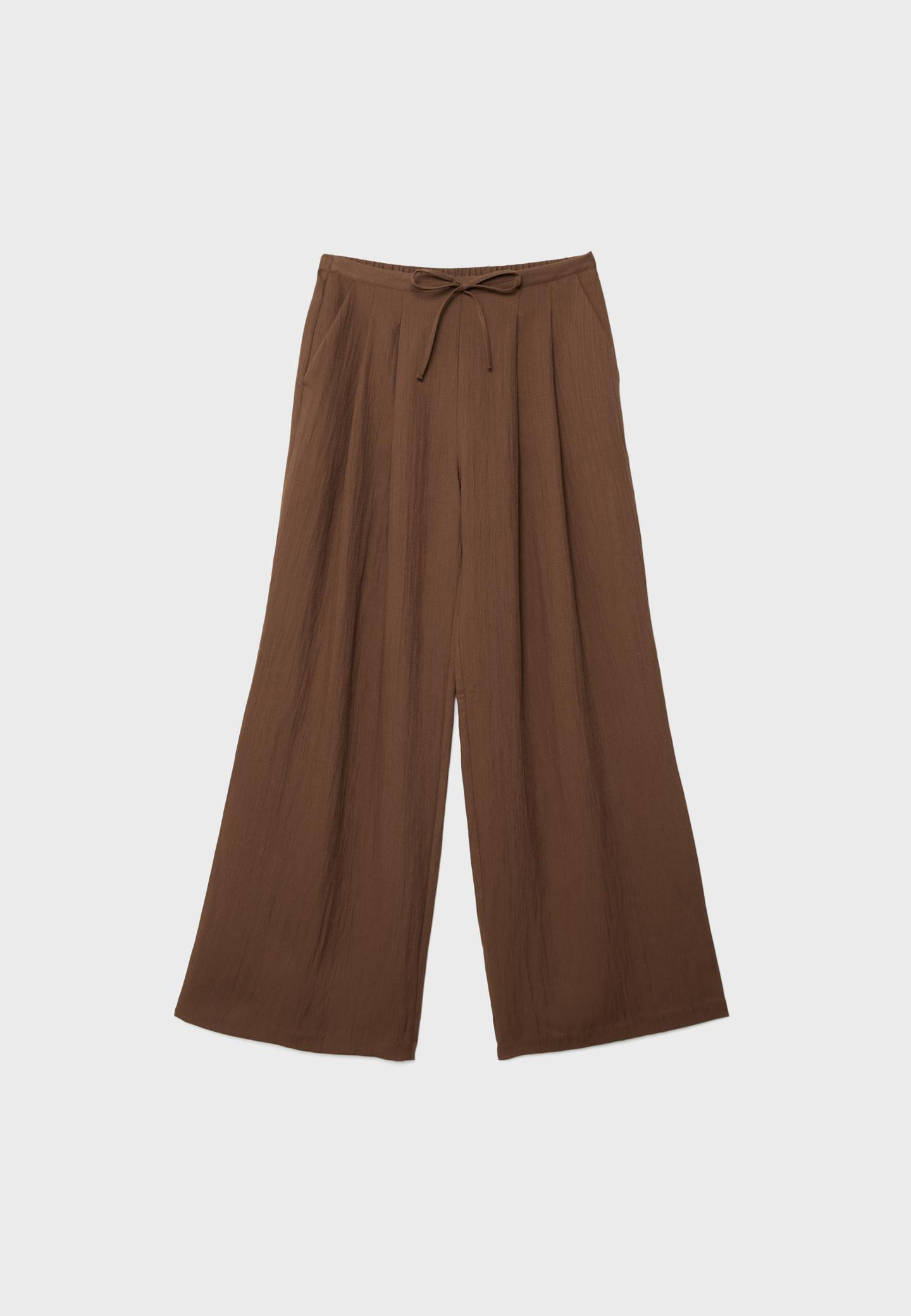 Textured drawstring trousers | Stradivarius (UK)