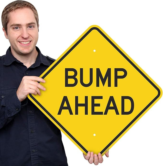 SmartSign "Bump Ahead" Sign | 18" x 18" Aluminum | Amazon (US)