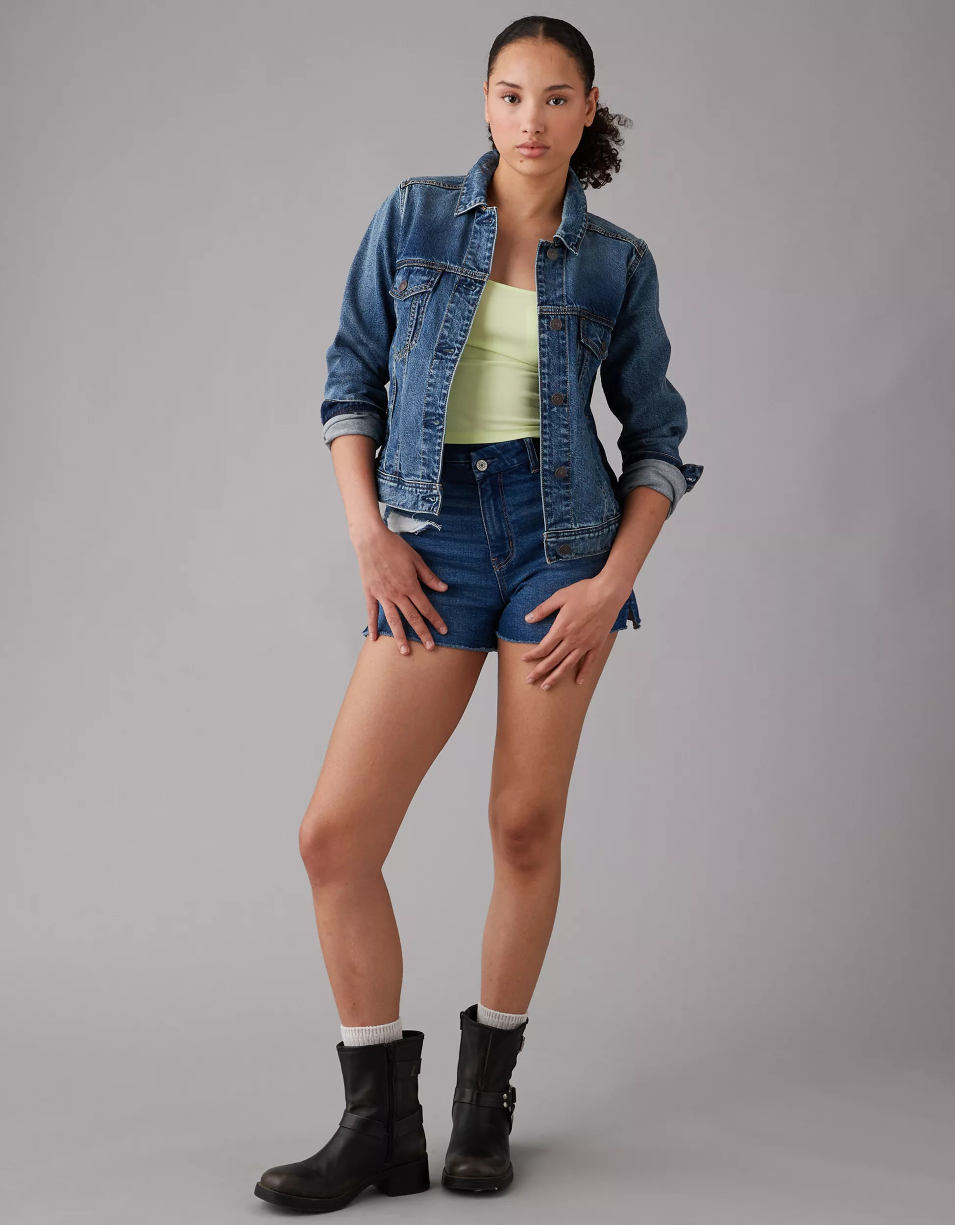 AE Strigid Classic Denim Jacket | American Eagle Outfitters (US & CA)