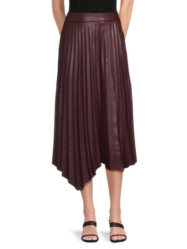 ​Faux Leather Pleated Skirt | Saks Fifth Avenue OFF 5TH