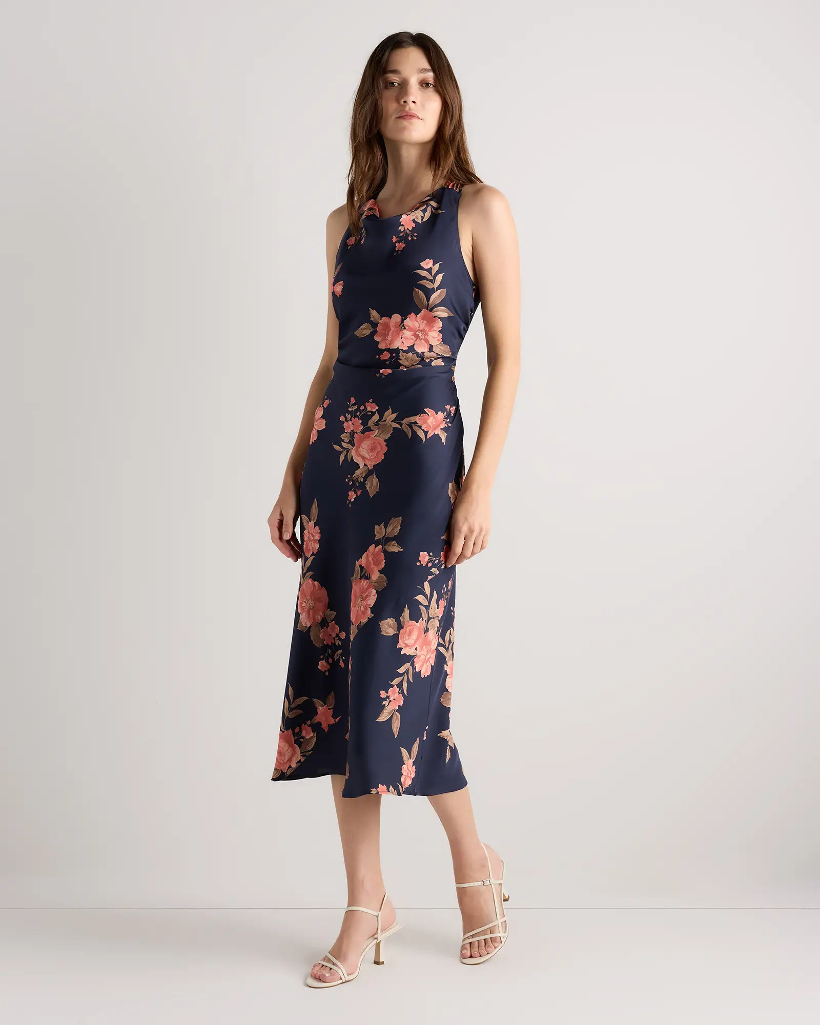 Washable Stretch Silk High Neck Midi Dress | Quince