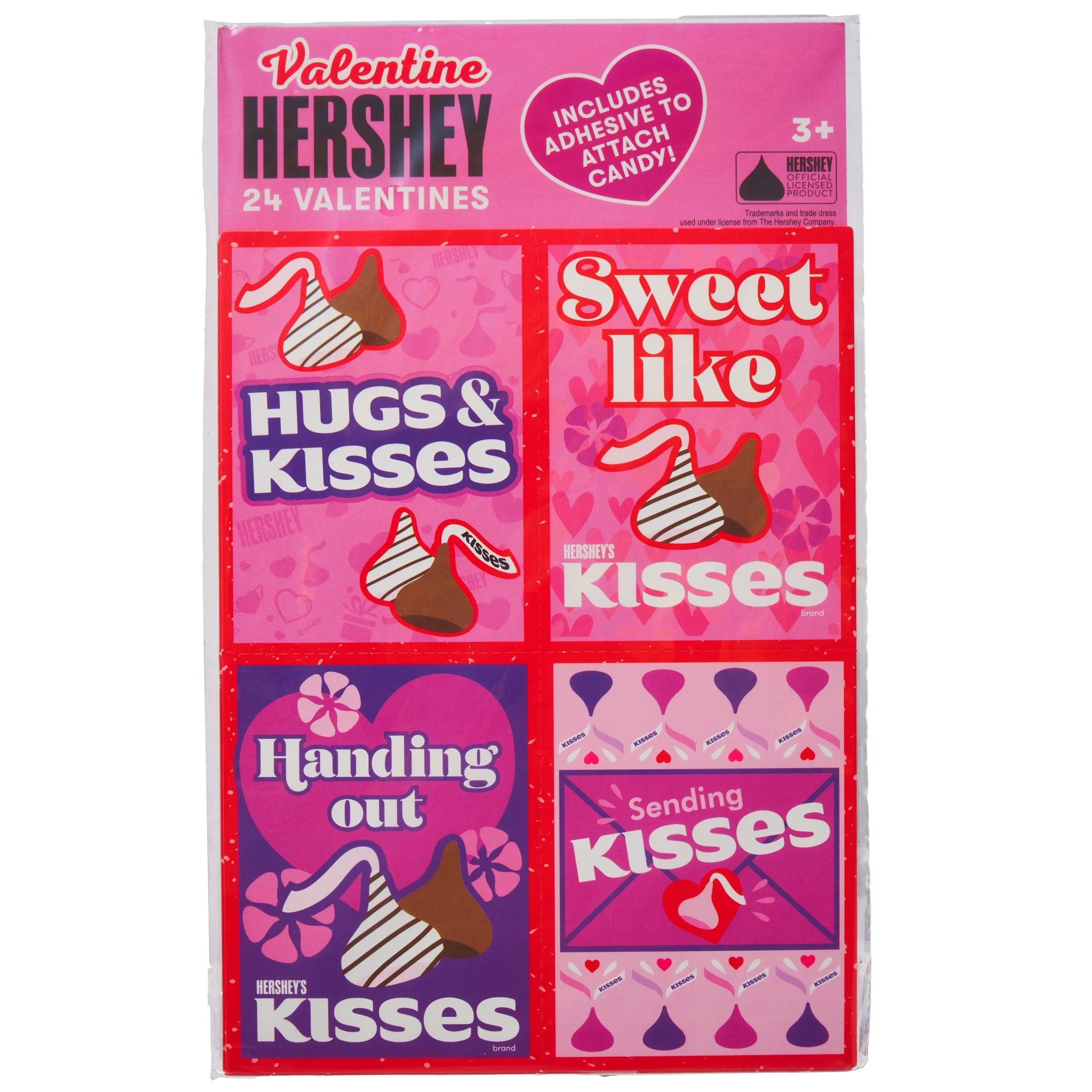 Hershey Kisses Valentine's Day Kiddie Cards, Classroom, Exchange, Paper, Multi-Color, 3+, 24 Coun... | Walmart (US)