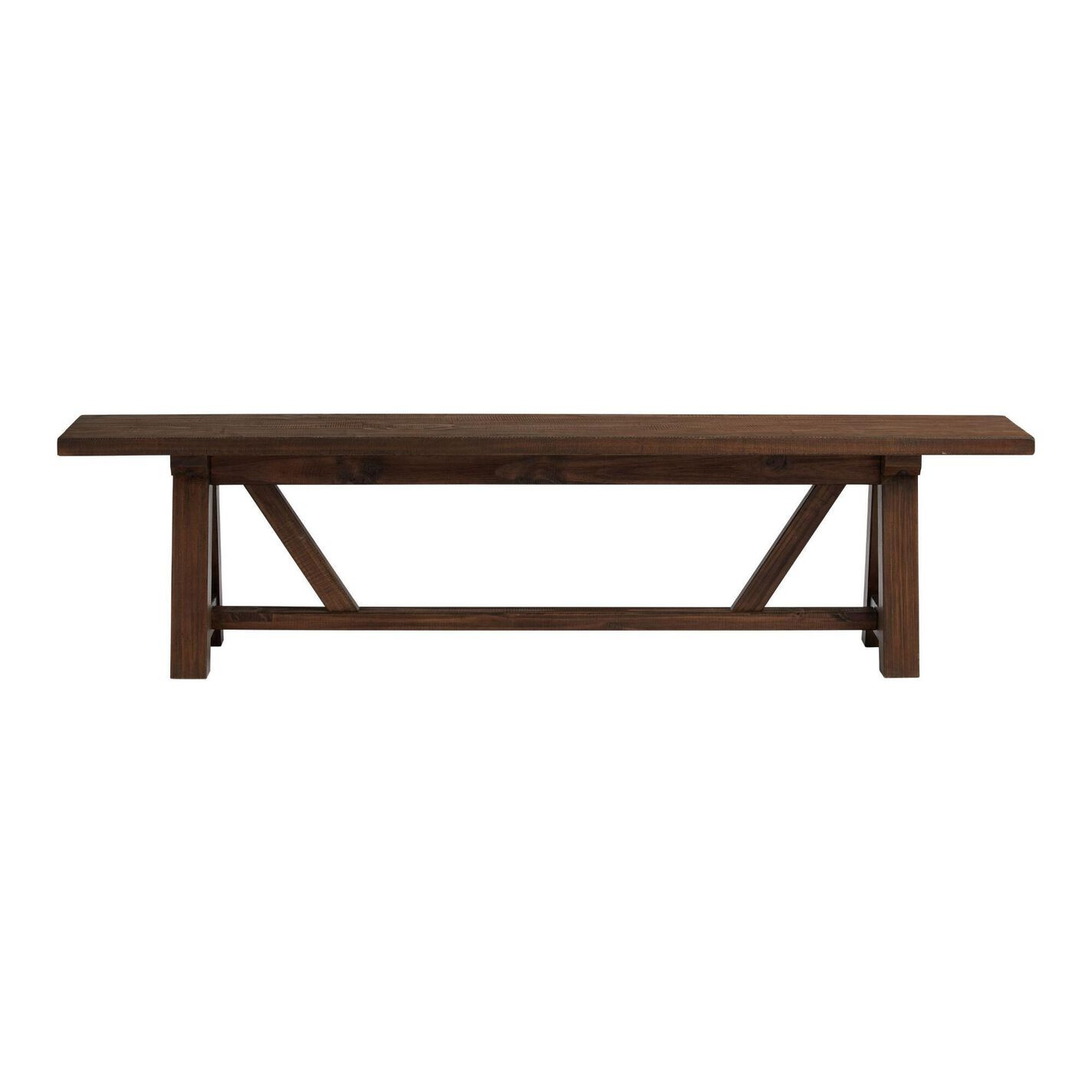Leona Wood Farmhouse Dining Bench | World Market