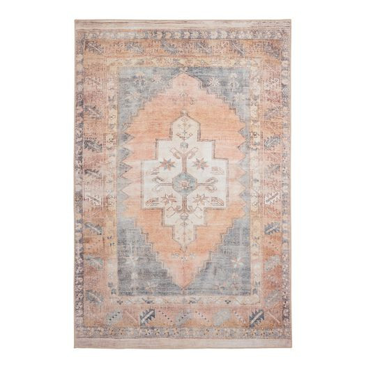 Chelsea Blush And Blue Persian Style Area Rug by World Market | World Market