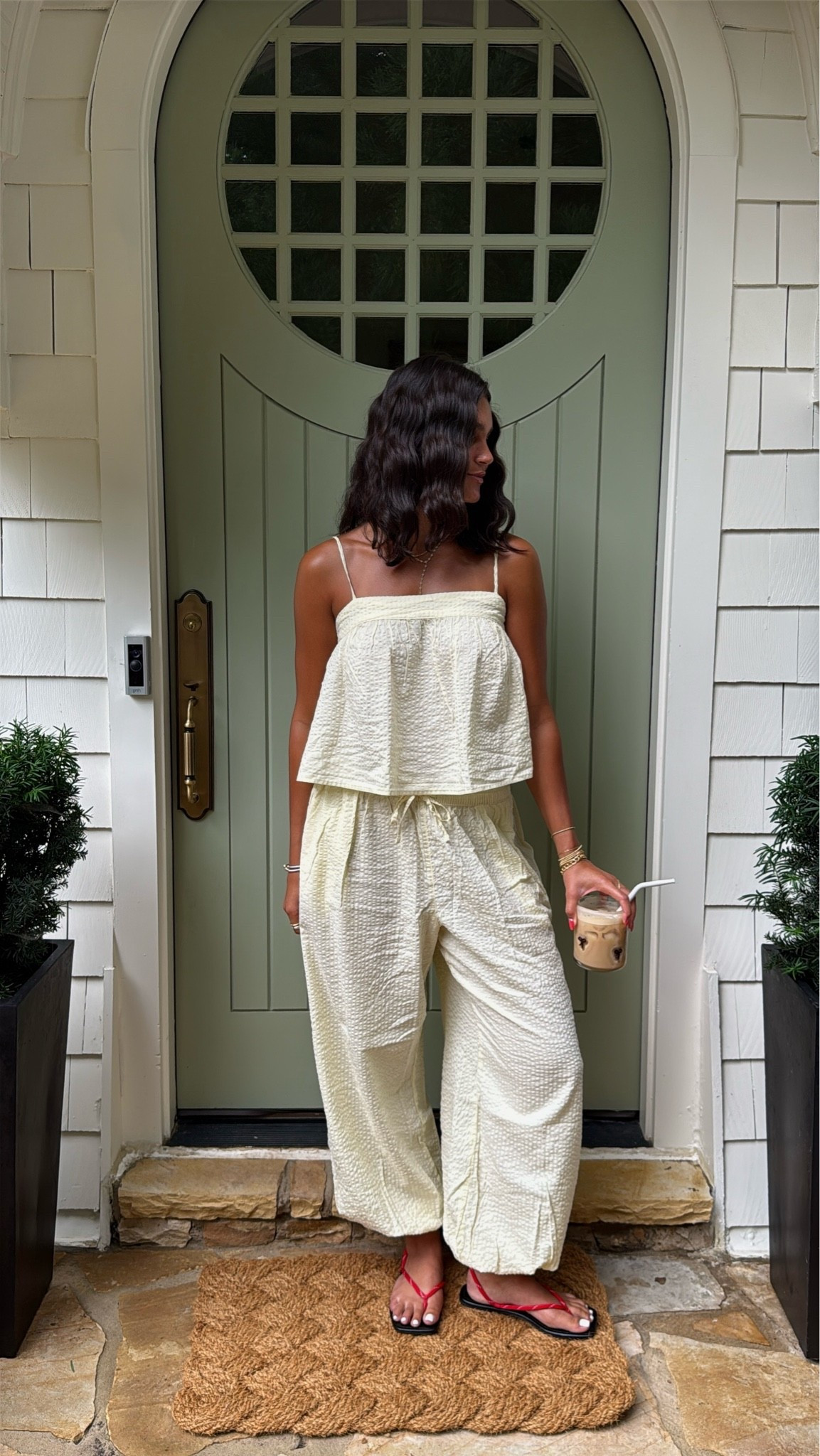Wearing size M in pants & S in top!