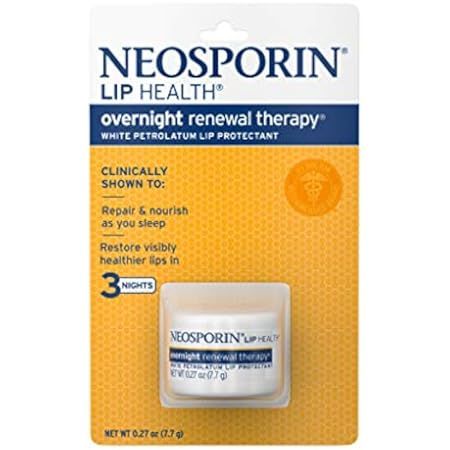 Neosporin Lip Health Overnight Renewal Therapy, 0.27 Oz, Pack of 2 | Amazon (US)