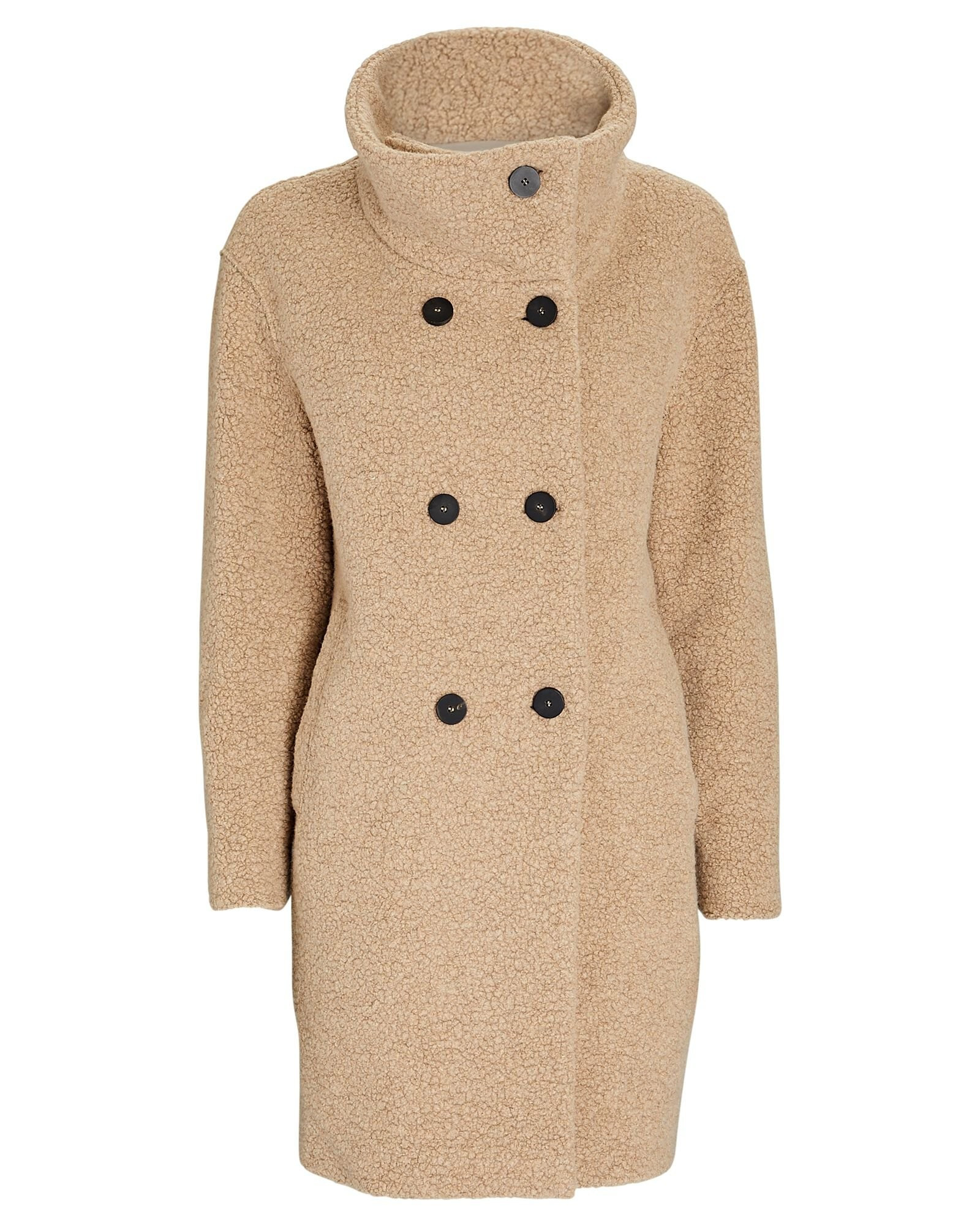 Bouclé Double-Breasted Coat | INTERMIX