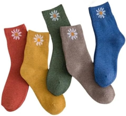 Women's Daisy-Printed Socks Soft, Vibrant, and Versatile for All Occasions | Amazon (US)