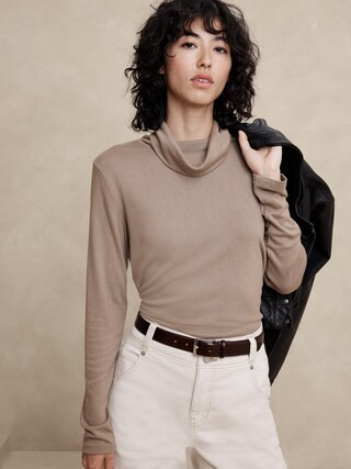Soft Luxe Turtleneck Top | Banana Republic Factory
