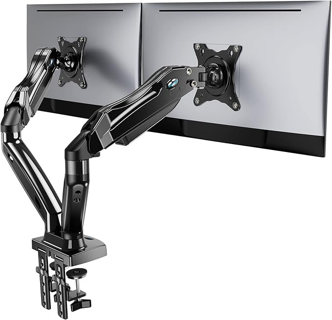 HUANUO Dual Monitor Stand, 13-27 Inch Adjustable Spring Monitor Desk Mount , Dual Monitor Mount H... | Amazon (US)