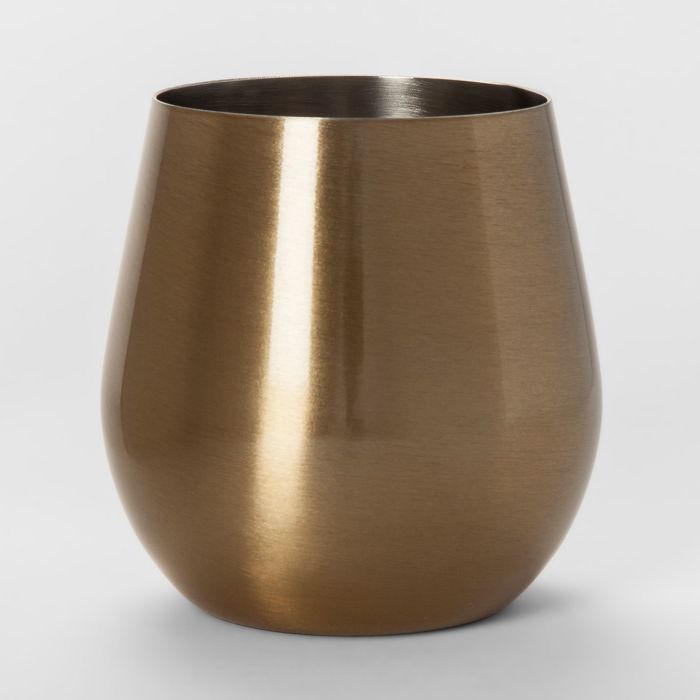 18.3oz Stainless Steel Stemless Wine Glass Gold - Threshold™ | Target