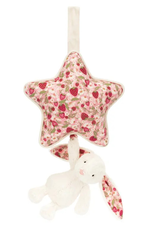 Jellycat Blossom Cream Bunny Berry Musical Pull 19.75-Inch Plushie in White Multi at Nordstrom | Nordstrom