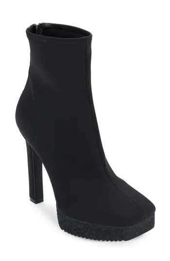 DKNY Zed Square Toe Platform Bootie in Black at Nordstrom Rack, Size 10 | Nordstrom Rack