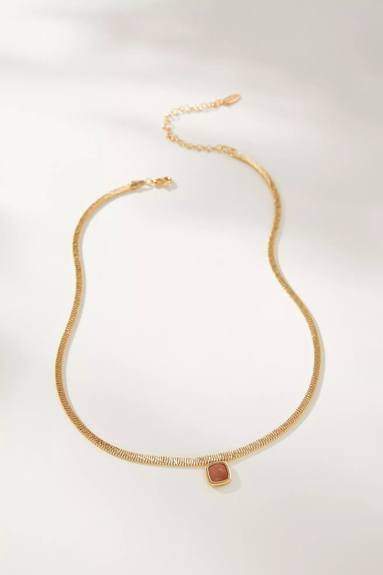 Herringbone Stone Necklace | Anthropologie (US)