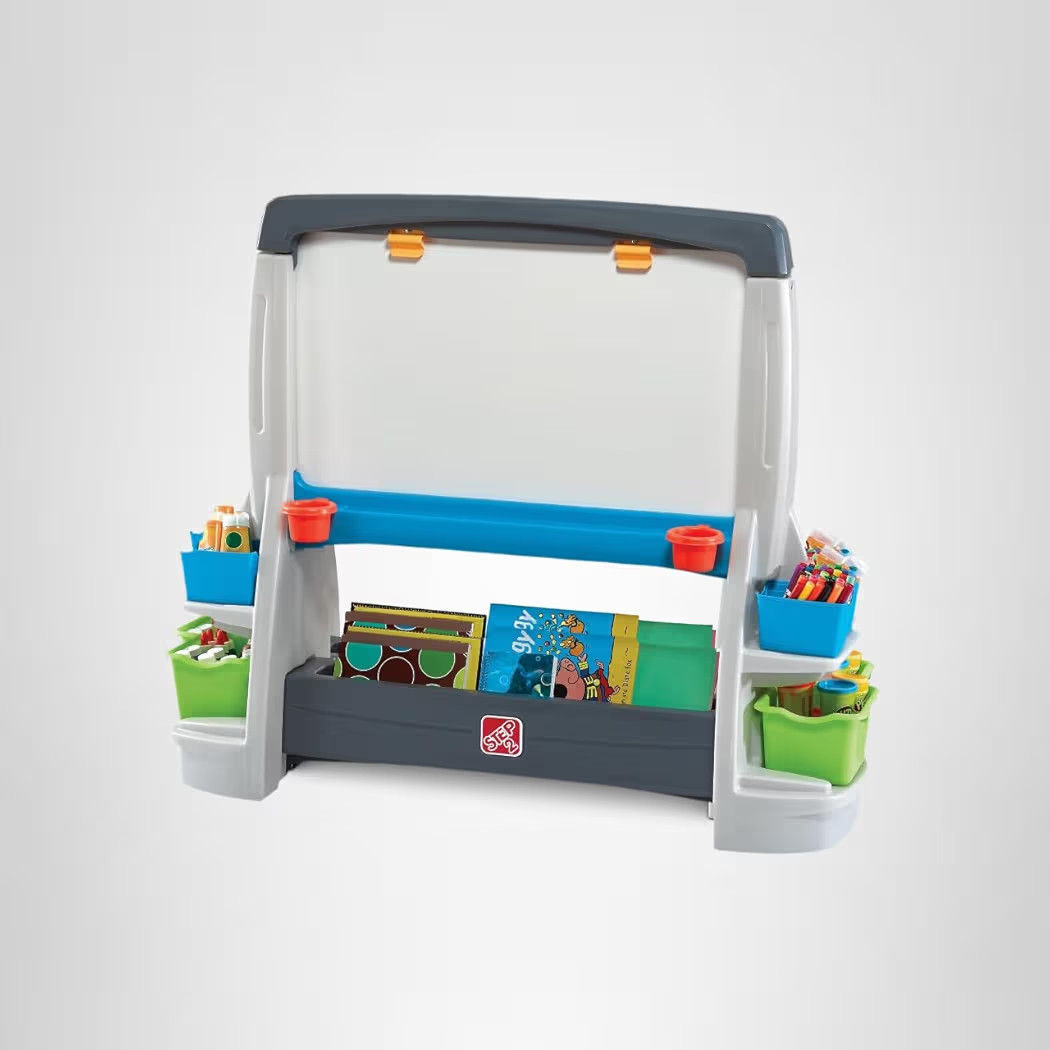 Step2 Jumbo Art Easel, Kids Activity Table, Double-Sided Art Board, Made of Durable Plastic, Incl... | Amazon (US)
