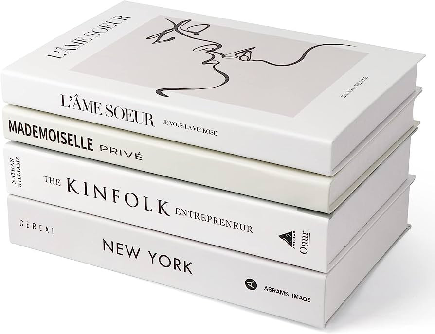 4 Pack Faux Books for Decoration, Ediactcyl Modern Fashion Decorative Books Set for Hardcover Hom... | Amazon (US)