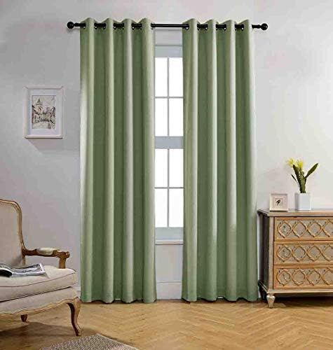 Miuco Blackout Curtains Room Darkening Curtains Textured Grommet Panels for Living Room 2 Panels ... | Amazon (US)