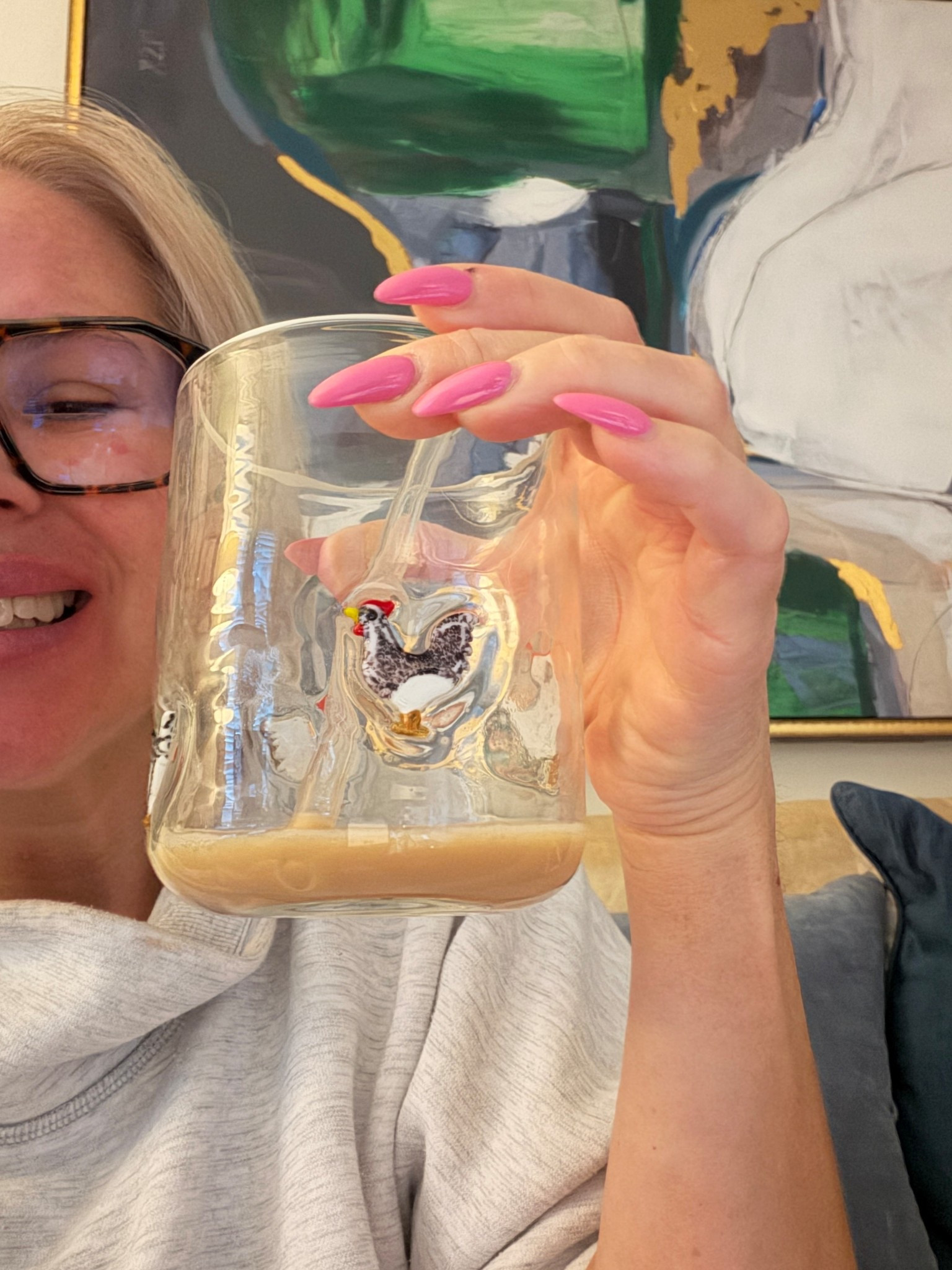 Anthropology cups for my iced coffee 

#LTKHome #LTKvlog