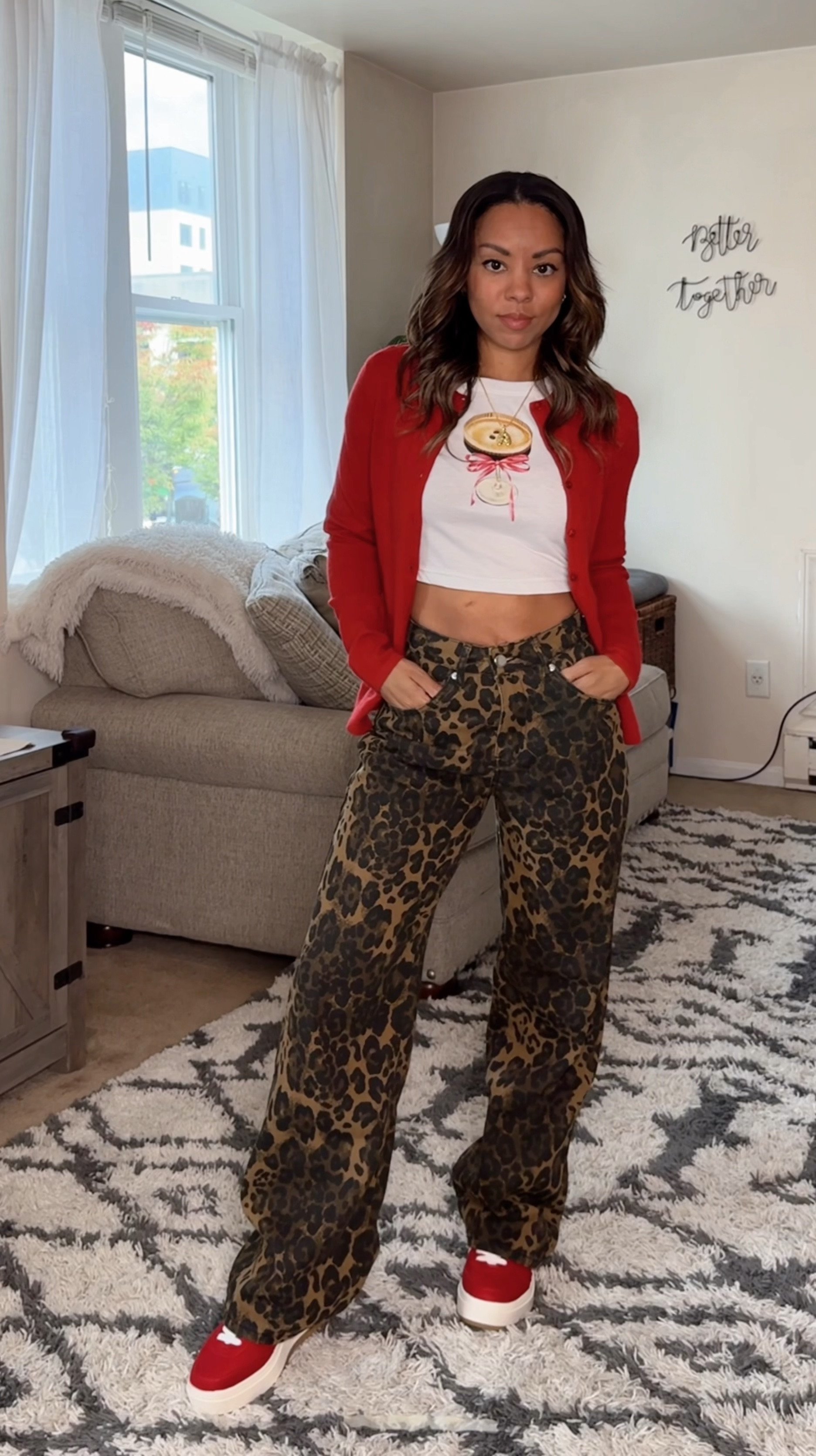 Leopard Print is a Neutral 🐆 

Got the pants in a XS, shirt in a S, Sweater in a XS. Sneakers fit TTS! 

Linked some similar options as well! ❤️ definitely check the Amazon reviews on the pants as some of them seem to run small! #leopardprint #falloutfit #falloutfitideas 

#LTKSeasonal #LTKShoeCrush #LTKxPrimeDay