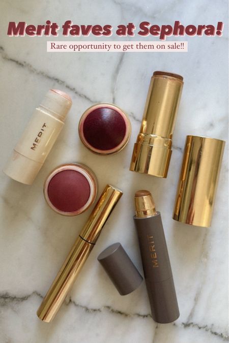 Merit on sale at Sephora!! Rouge members save 20% today, and other tiers save 10-15% starting next Tuesday! 

My colors:
Minimalist stick / camel
Blush / apres & cheeky
Bronze / seine
Brow / blonde 
Highlight / cava 

#LTKover40 #LTKxSephora #LTKbeauty