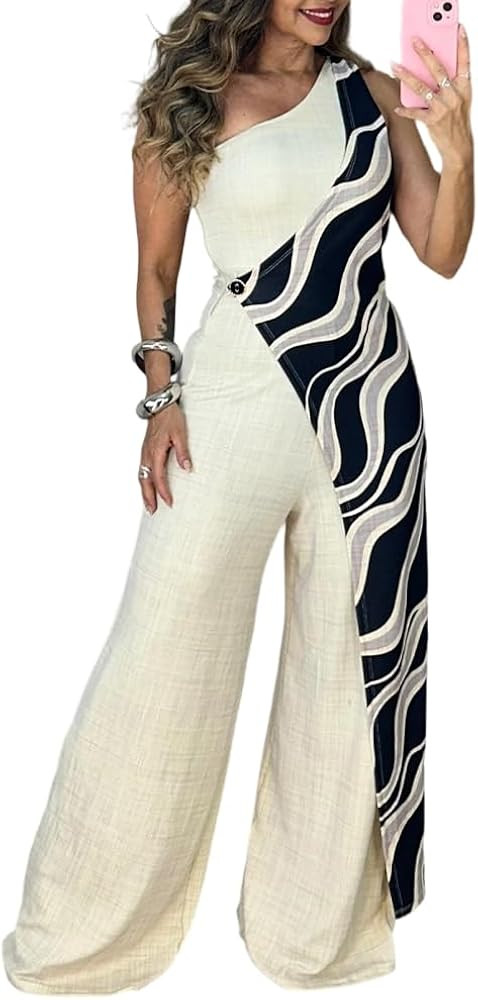 CHICME Jumpsuits for Women Dressy Zipper Side with Pockets | Amazon (US)
