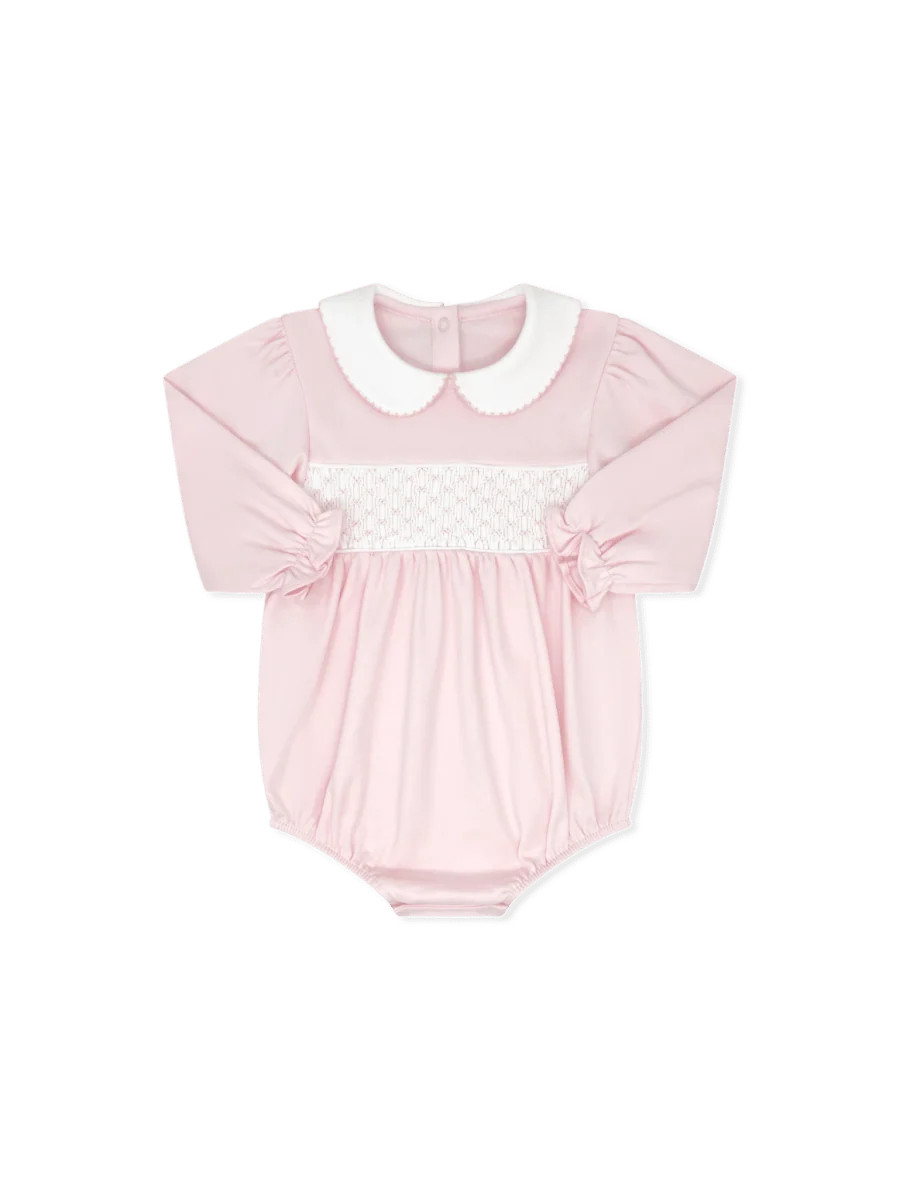 Wales Bubble Long Sleeve - Palmer Pink Pima | Lullaby Set