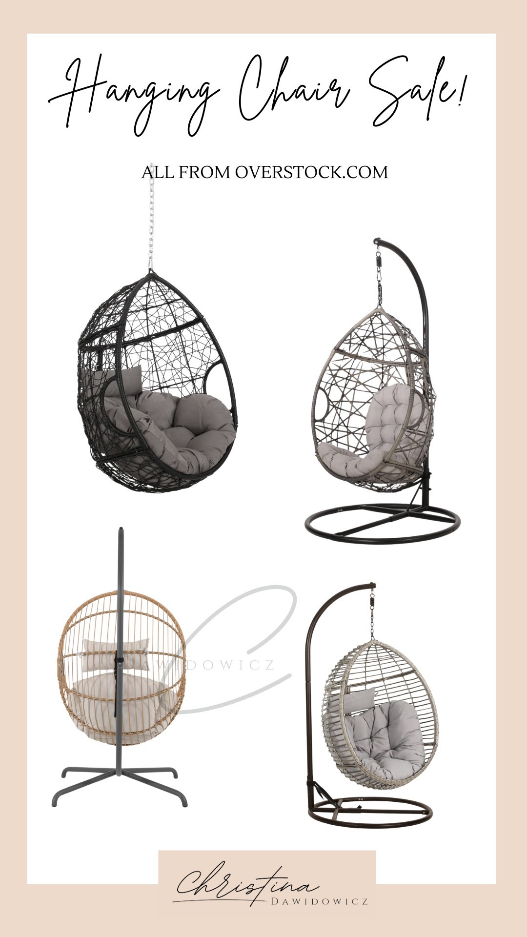 Hanging egg chair on sale! 

Hanging chair 

Egg chair 

#LTKHome #LTKSaleAlert