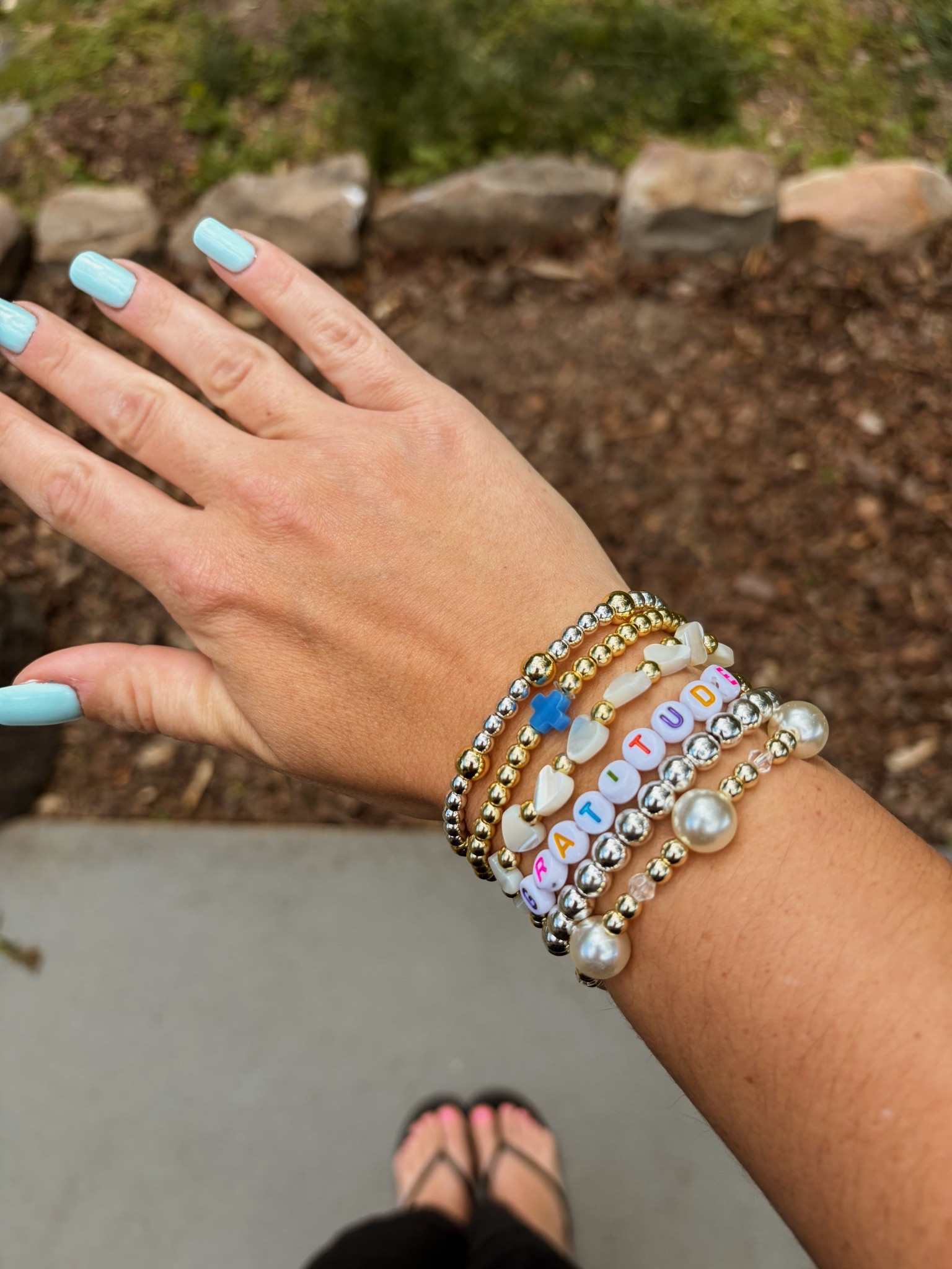 I am a sucker for stackable bracelets! Everyday jewelry and don’t even have to think twice 💙

#LTKootd #LTKMothersDay