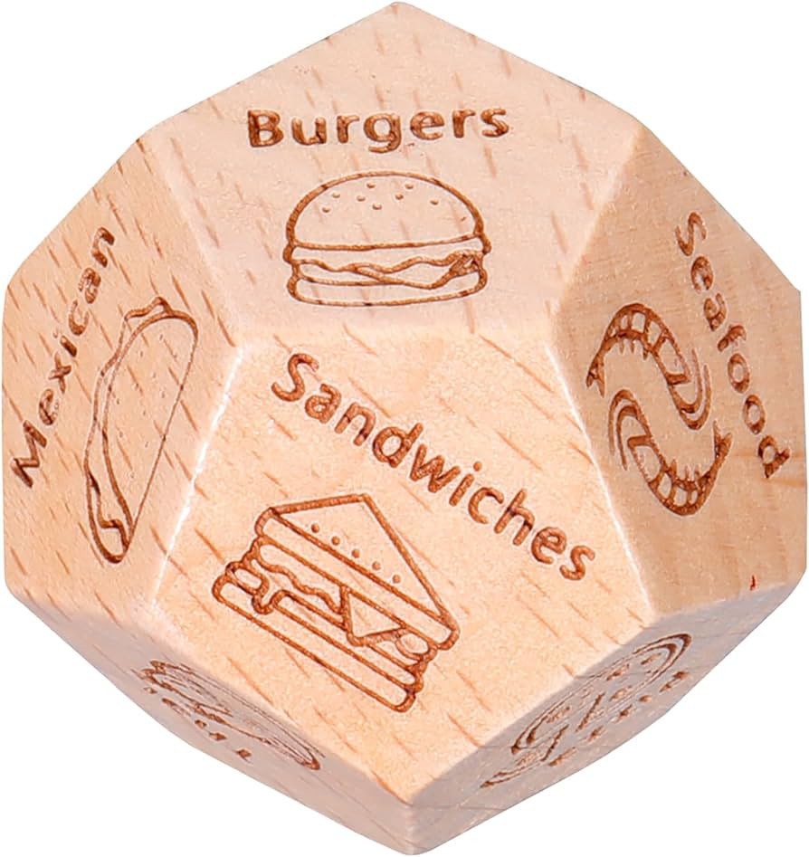 Wood Food Decision Anniversary Christmas Date Night Gifts for Couples Husband Wife Boyfriend Girl... | Amazon (US)