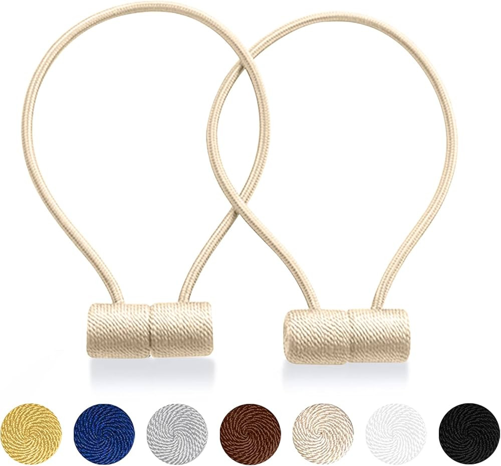 XDerlin Curtain Tiebacks Clips VS Strong Magnetic Tie Band Home Office Decorative Drapes Weave Ho... | Amazon (US)