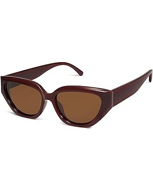 SOJOS Trendy Cute Cat Eye Polarized Sunglasses for Women Fashion Cateye Womens Sunnies SJ2237 | Amazon (US)