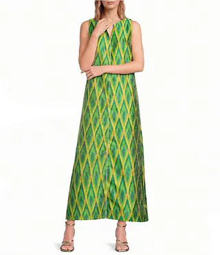 Abbey Glass Hannah Jewel Neckline Jacquard Shift Dress | Dillard's | Dillard's