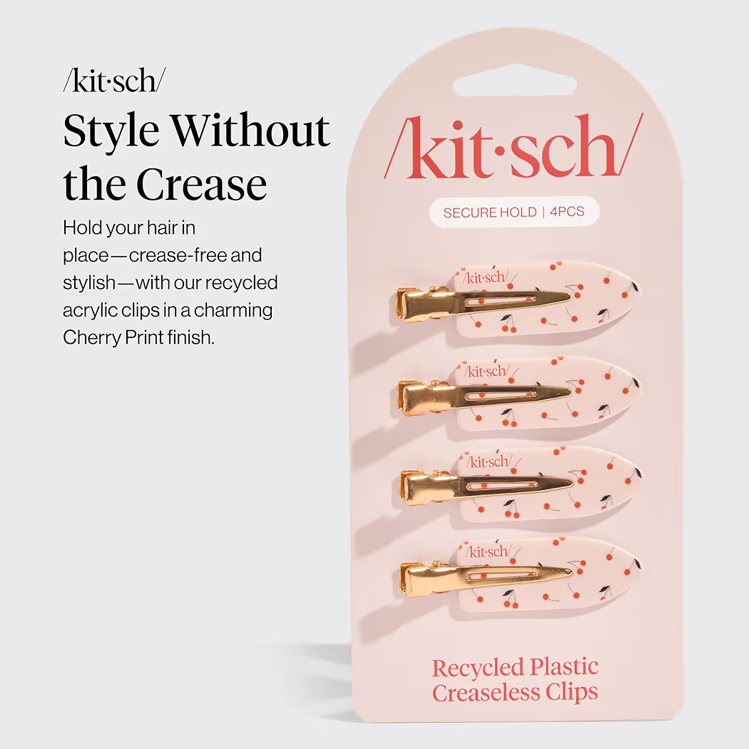 Kitsch Creaseless Hair Clips for Women - No Crease, No Bend Hair Clips for Styling, Bangs, Makeup... | Amazon (US)