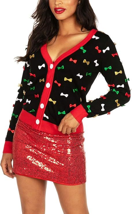 Tipsy Elves Ugly Christmas Sweater Inspired Women's Cardigans - Adorably Cute Patterned Holiday S... | Amazon (US)